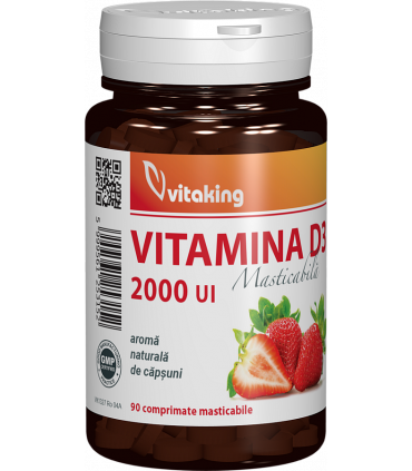 Vitamina D 2000UI masticabila - 90 comprimate