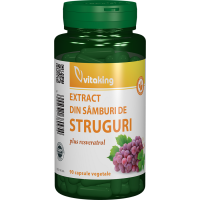 Extract din samburi de struguri cu resveratrol - 90 capsule vegetale