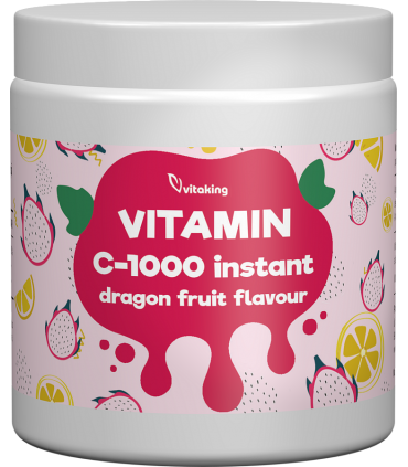 Pulbere instant de vitamina C cu bioflavonoide din citrice cu aromă de fructul dragonului - 400 g