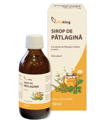 Sirop de Patlagina cu extract de Musetel, Cimbru si miere - 150ml