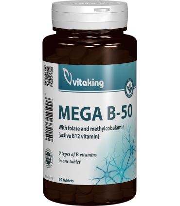 Mega B-50 cu Folat si Metilcobalamina - 60 comprimate