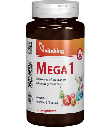 Multivitamina cu minerale si folat Mega 1 - 30 comprimate