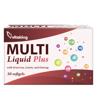 Multivitamin Lichid cu minerale, Ginseng  si Luteina - 30 capsule gelatinoase