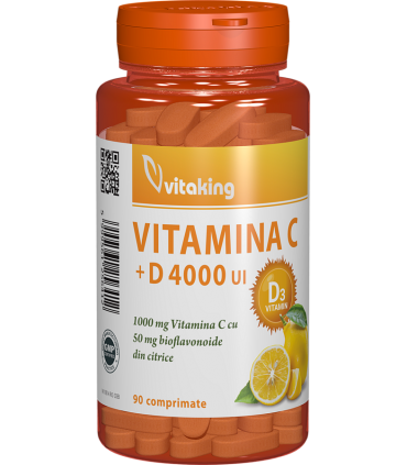 Vitamina C + D cu bioflavonoide - 90 comprimate