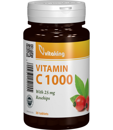 Vitamina C 1000 mg cu Măceșe - 30 comprimate