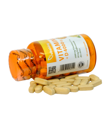 Vitamina C + D cu bioflavonoide - 90 comprimate