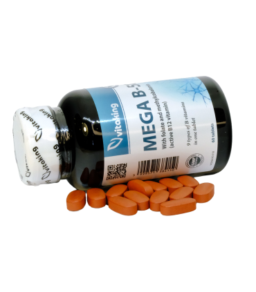 Mega B-50 cu Folat si Metilcobalamina - 60 comprimate