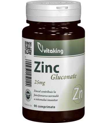 Gluconat de zinc 25 mg - 90 comprimate