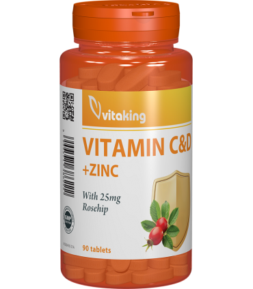 Vitamina C&D cu zinc și Măceșe - 90 comprimate