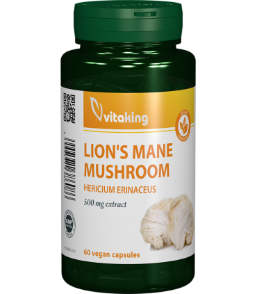 Ciupercă Coama Leului (Lion's Mane) 500 mg - 60 capsule vegetale