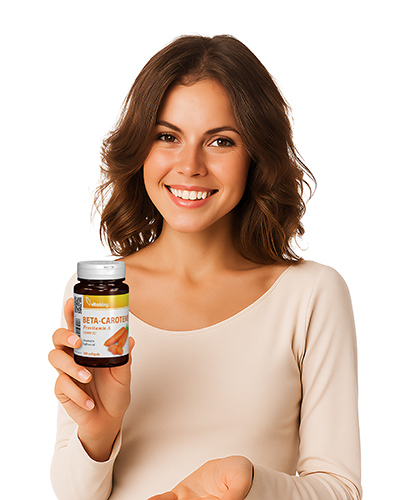 Beta-caroten natural 25000 UI - 100 capsule gelatinoase