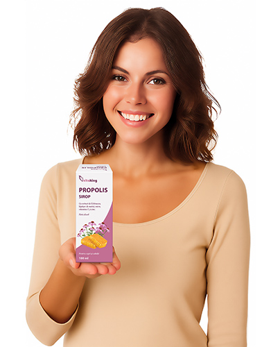 Propolis - sirop cu extract de Echinacea, laptisor de matca, miere, vitamina C si zinc - 100ml